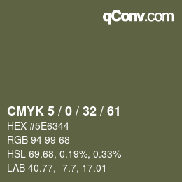 Color code: CMYK 5 / 0 / 32 / 61 | qconv.com