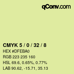 カラーコード: CMYK 5 / 0 / 32 / 8 | qconv.com