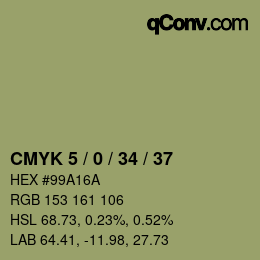 Farbcode: CMYK 5 / 0 / 34 / 37 | qconv.com