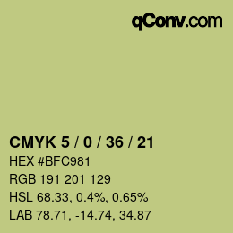 Código de color: CMYK 5 / 0 / 36 / 21 | qconv.com