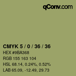 Farbcode: CMYK 5 / 0 / 36 / 36 | qconv.com