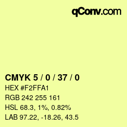 Color code: CMYK 5 / 0 / 37 / 0 | qconv.com