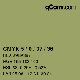Farbcode: CMYK 5 / 0 / 37 / 36 | qconv.com