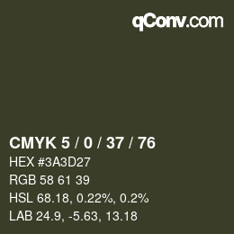 Color code: CMYK 5 / 0 / 37 / 76 | qconv.com