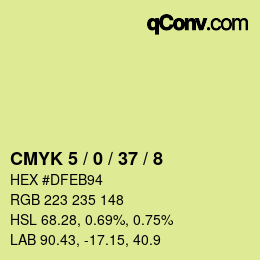 Color code: CMYK 5 / 0 / 37 / 8 | qconv.com