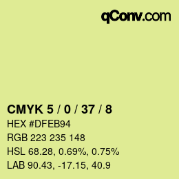 Color code: CMYK 5 / 0 / 37 / 8 | qconv.com