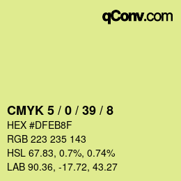 カラーコード: CMYK 5 / 0 / 39 / 8 | qconv.com