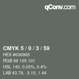 Color code: CMYK 5 / 0 / 3 / 59 | qconv.com