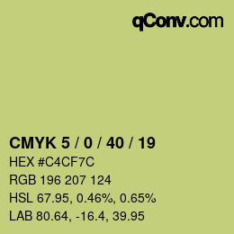 Color code: CMYK 5 / 0 / 40 / 19 | qconv.com