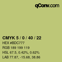 Código de color: CMYK 5 / 0 / 40 / 22 | qconv.com
