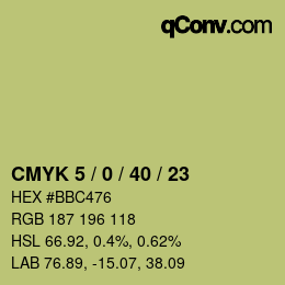 Código de color: CMYK 5 / 0 / 40 / 23 | qconv.com