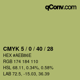 Código de color: CMYK 5 / 0 / 40 / 28 | qconv.com