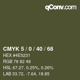 Color code: CMYK 5 / 0 / 40 / 68 | qconv.com