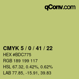 カラーコード: CMYK 5 / 0 / 41 / 22 | qconv.com