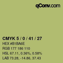 Farbcode: CMYK 5 / 0 / 41 / 27 | qconv.com