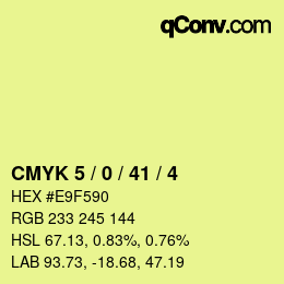 Color code: CMYK 5 / 0 / 41 / 4 | qconv.com