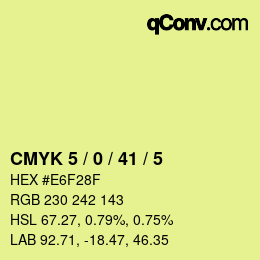 Color code: CMYK 5 / 0 / 41 / 5 | qconv.com