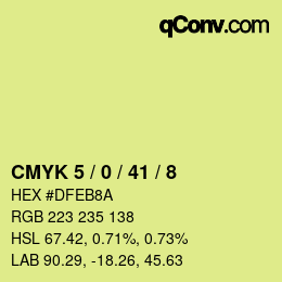 Color code: CMYK 5 / 0 / 41 / 8 | qconv.com
