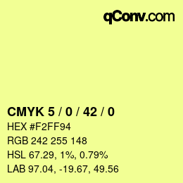 Color code: CMYK 5 / 0 / 42 / 0 | qconv.com