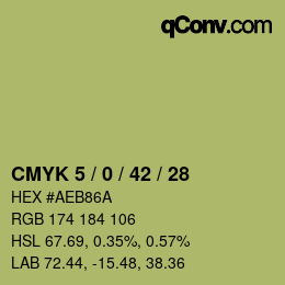 カラーコード: CMYK 5 / 0 / 42 / 28 | qconv.com
