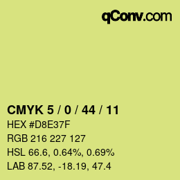 カラーコード: CMYK 5 / 0 / 44 / 11 | qconv.com