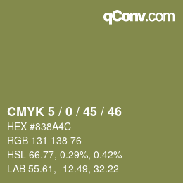 Color code: CMYK 5 / 0 / 45 / 46 | qconv.com