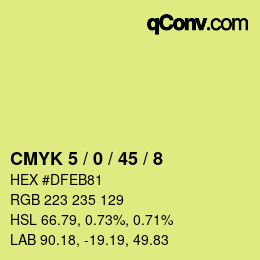 Color code: CMYK 5 / 0 / 45 / 8 | qconv.com