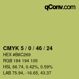 カラーコード: CMYK 5 / 0 / 46 / 24 | qconv.com