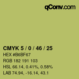 カラーコード: CMYK 5 / 0 / 46 / 25 | qconv.com