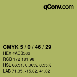 カラーコード: CMYK 5 / 0 / 46 / 29 | qconv.com