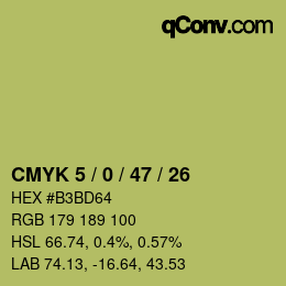 Color code: CMYK 5 / 0 / 47 / 26 | qconv.com