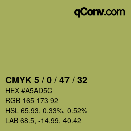 Color code: CMYK 5 / 0 / 47 / 32 | qconv.com