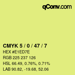 Color code: CMYK 5 / 0 / 47 / 7 | qconv.com