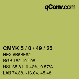 Color code: CMYK 5 / 0 / 49 / 25 | qconv.com