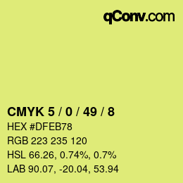 Color code: CMYK 5 / 0 / 49 / 8 | qconv.com