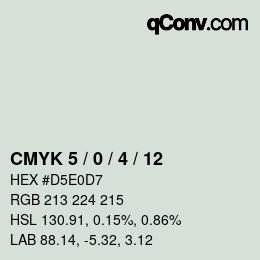 カラーコード: CMYK 5 / 0 / 4 / 12 | qconv.com