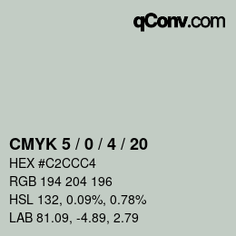 Color code: CMYK 5 / 0 / 4 / 20 | qconv.com