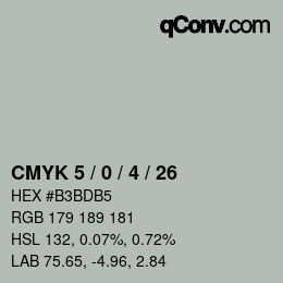 Color code: CMYK 5 / 0 / 4 / 26 | qconv.com