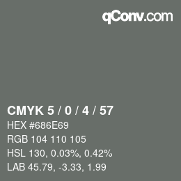 Color code: CMYK 5 / 0 / 4 / 57 | qconv.com