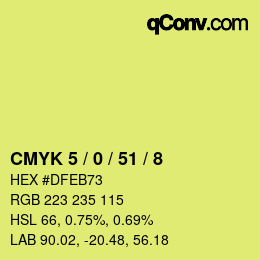 Color code: CMYK 5 / 0 / 51 / 8 | qconv.com