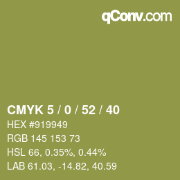 Color code: CMYK 5 / 0 / 52 / 40 | qconv.com