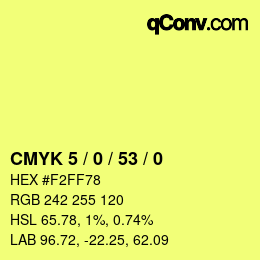 Color code: CMYK 5 / 0 / 53 / 0 | qconv.com