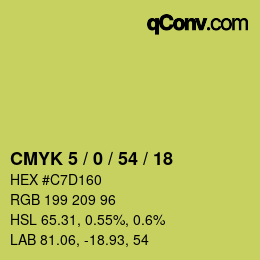 Código de color: CMYK 5 / 0 / 54 / 18 | qconv.com