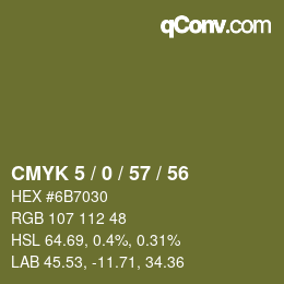 颜色代码: CMYK 5 / 0 / 57 / 56 | qconv.com