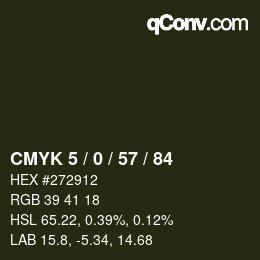 カラーコード: CMYK 5 / 0 / 57 / 84 | qconv.com