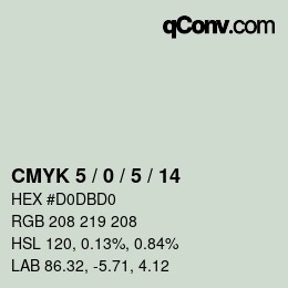 Color code: CMYK 5 / 0 / 5 / 14 | qconv.com