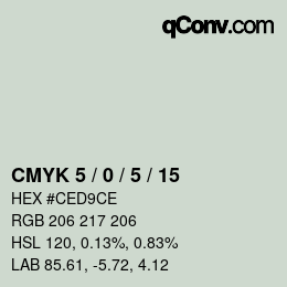 Color code: CMYK 5 / 0 / 5 / 15 | qconv.com