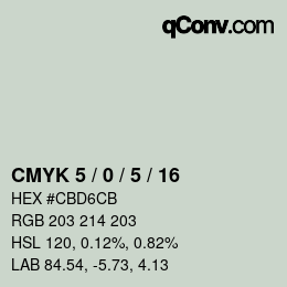 Color code: CMYK 5 / 0 / 5 / 16 | qconv.com