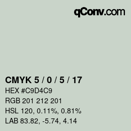 Color code: CMYK 5 / 0 / 5 / 17 | qconv.com