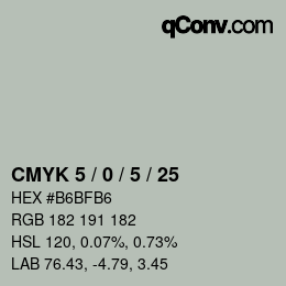 Color code: CMYK 5 / 0 / 5 / 25 | qconv.com